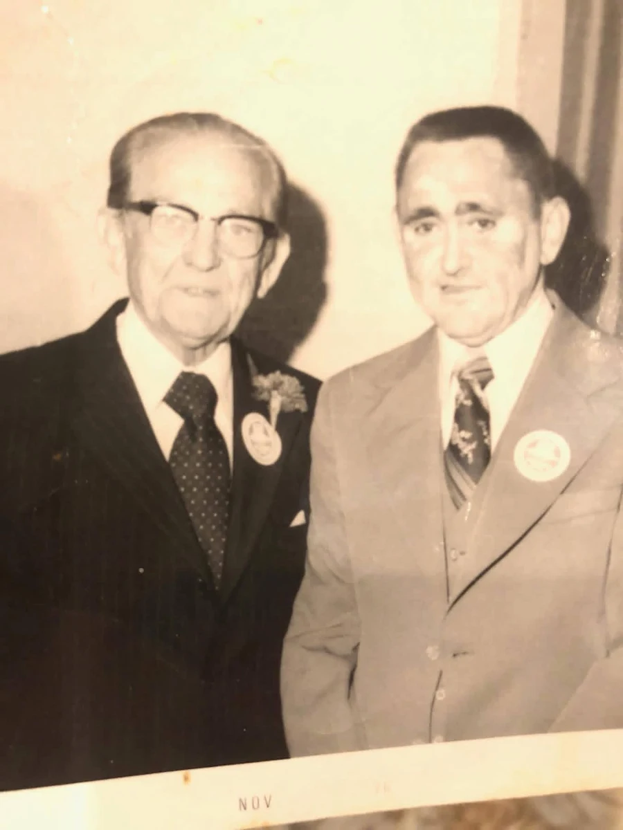 Fred Wilson with U.S. Senator John Stennis, 1978