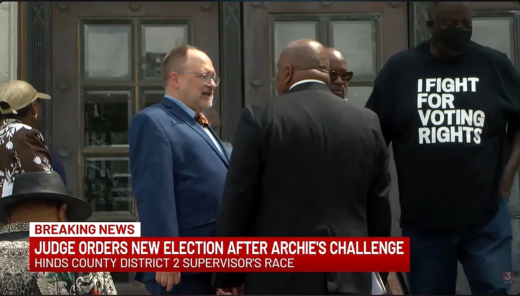 News coverage still: judge orders a new election in the Hinds County contest